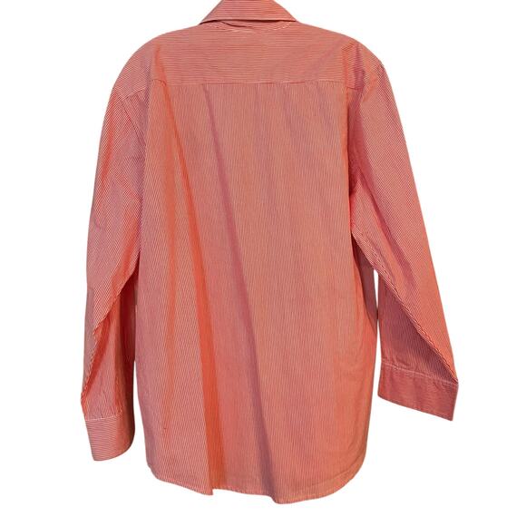 Country Store Catalog Red Striped Shirt M Embroidered Cardinals Cotton Birds - Picture 4 of 9